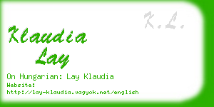 klaudia lay business card